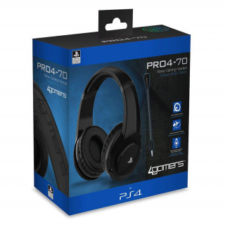 4Gamers PRO4-70 Stereo káblové herné slúchadlá – čierne PS5