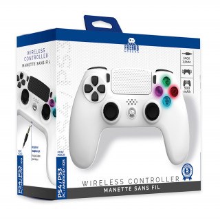 Freaks and Geeks – PS4 Wireless LED Controller – White (140142B) PS4