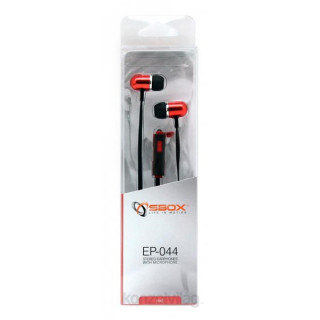 Sbox EP-044R Red microphone metal earphone Mobile