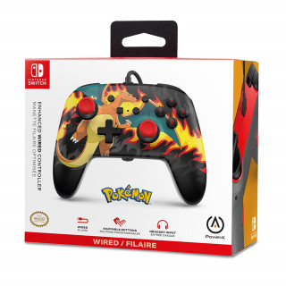 PowerA Nano Enhanced Nintendo Switch ovládač - Charizard Firestorm Switch