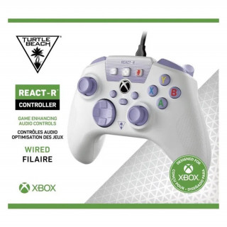 Káblový ovládač Turtle Beach REACT-R – biely/fialový (TBS-0732-02) Xbox Series